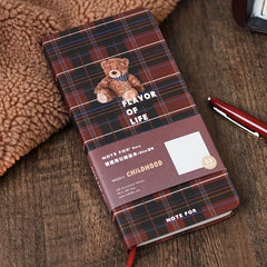 Slim Hardcover Notebook Grid British Plaid Student Planner