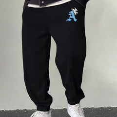 Men's Graphic Sweatpants Casual Stretch Drawstring Pants