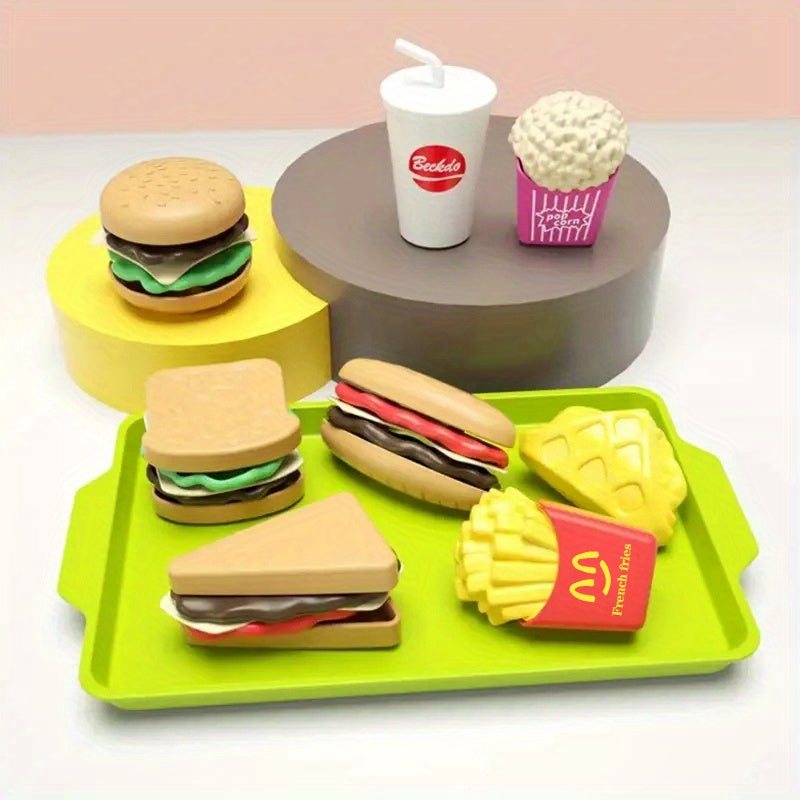 Mini Playhouse Breakfast Burgers Simulated Kitchen Toys