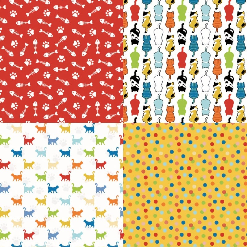 24pcs Cat Pattern Scrapbook Papers DIY Albums & Journals