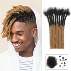 BRAID 100% Human Hair Dreadlock Extensions 10Strands 6-12 Inch