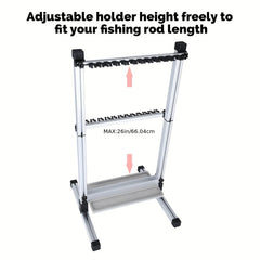 24 Slot Fishing Rod Holder Adjustable Storage Organizer Gift for Men