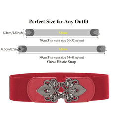 Vintage Wide Elastic Stretch Waist Belt for Party Prom Banquet