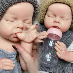 20Inch Reborn Dolls Open Mouth Realistic Full Body Silicone Bebe Washable