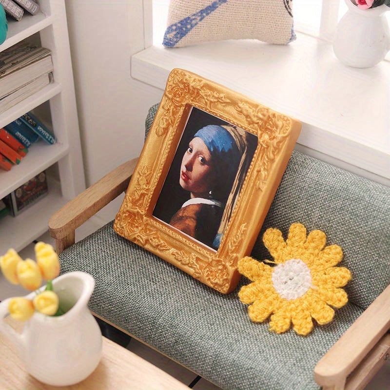 Dollhouse Scene Ornament 1:12 Scale Mixed Food Toy Mural with Frame