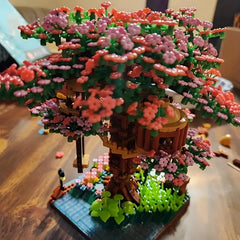 Mini Cherry Bonsai Tree Building Set - Mini Blocks Sakura Tree House Kit