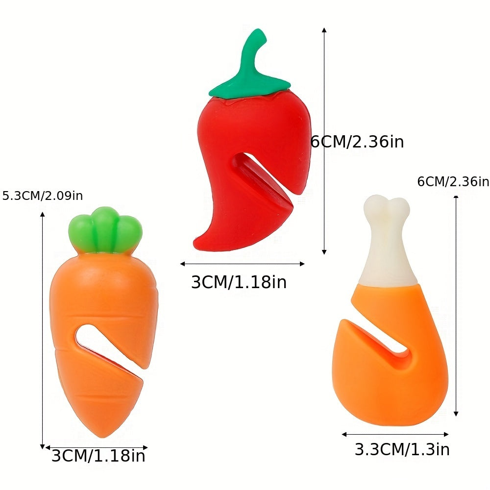 3pcs Silicone Pot Lid Holder Anti-spill Rack Heat-resistant Stopper