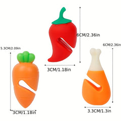 3pcs Silicone Pot Lid Holder Anti-spill Rack Heat-resistant Stopper