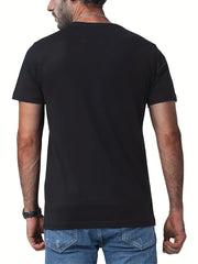 Retro Number Print Men's Crew Neck T-shirt
