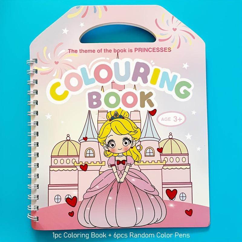 Princess Coloring Book & Markers Set