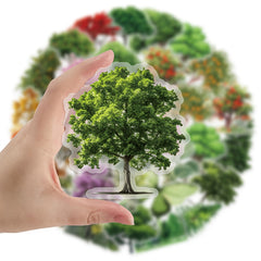 YIIMANNER 50pcs Forest Plant Landscape PET Stickers for Scrapbook
