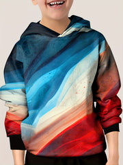 Colorful Pattern Hoodie For Kids Casual Hooded Long Sleeve Top Boy's Clothes