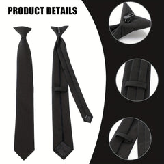 2pcs Men's Clip On Ties Neckties Business Banquets Parties Weddings