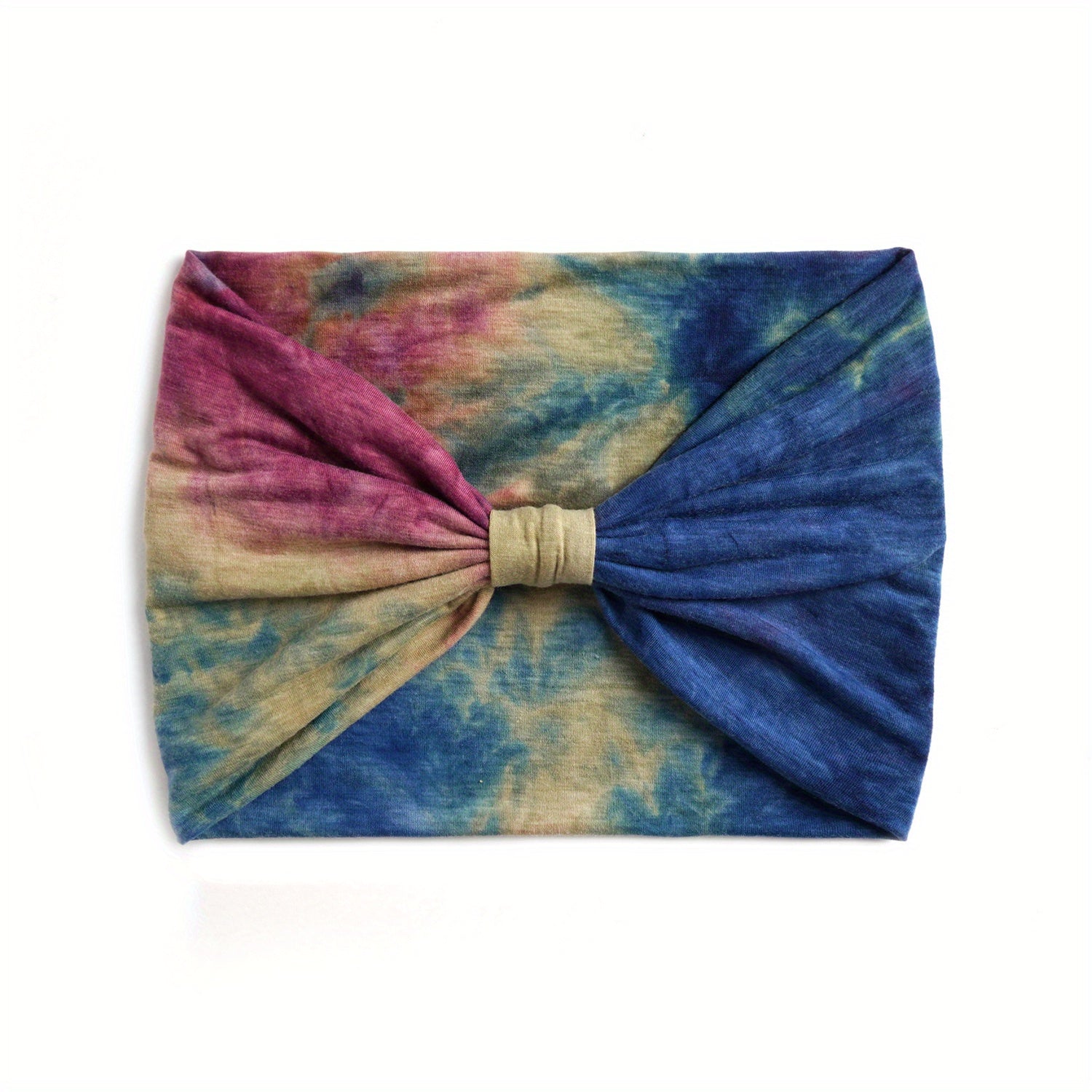 Tie Dye Wide Brim Head Band Elastic Headband Sweet Ladies Headscarf