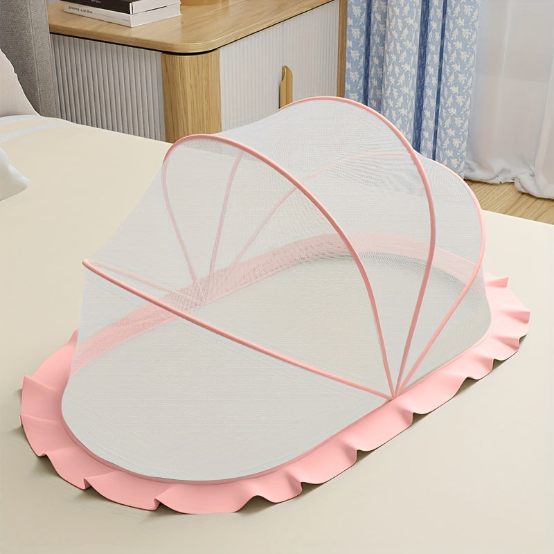 Foldable Kids Mosquito Net Light Full Coverage Polyester Bed Canopy