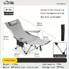 Portable Outdoor Lounge Chair Adjustable for Camping