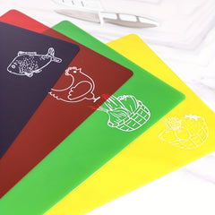 4pcs Colorful Sorting Cutting Board Chopping Board Kitchen Supplies