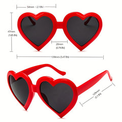 Heart Sunglasses For Women Men Block Wrap Around Eyewear UV400
