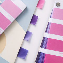 24 Sheets Pink Purple Gradient Index Sticker