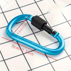 5pcs Aluminum Alloy Carabiner for Travel Camping Survival Gear