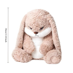 Bunny Plush Toy Soft Rabbit Doll with Expressive Eyes & Fluffy Ears Pillow