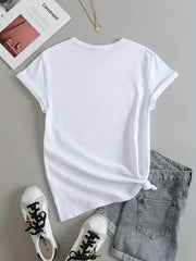 Letter Graphic Sports T-shirt Women's Activewear