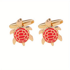 Colorful Turtle Cufflinks For Preppy Gift