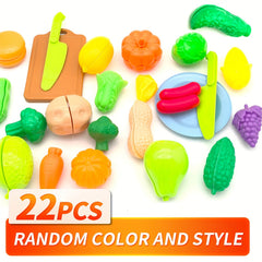 22pcs Cutting Food Playhouse Tools Fruit and Vegetable Toys