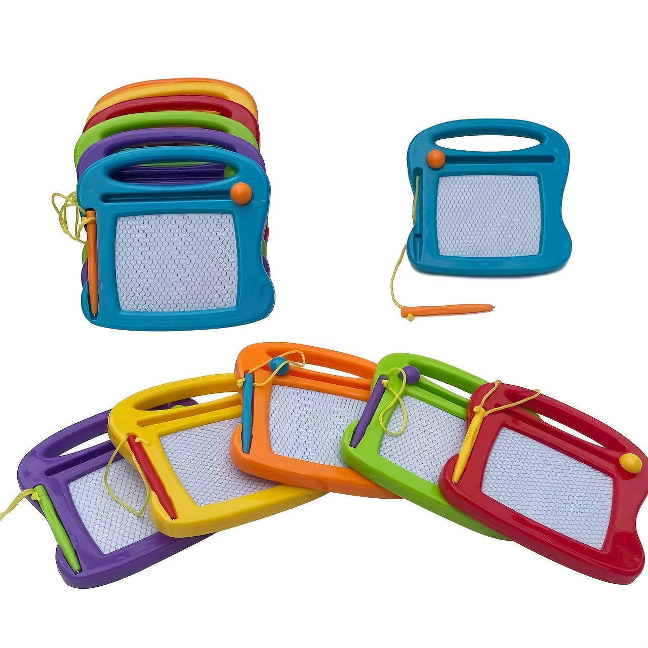 12 Mini Magnetic Drawing Boards for Kids, Erasable Graffiti and Sketching Board