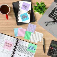 300 Lined Transparent Sticky Notes 6 Pads Soft Clear Translucent See Through