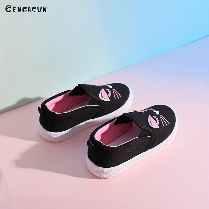Girls' Canvas Slip-on Loafers for Autumn