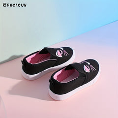 Girls' Canvas Slip-on Loafers for Autumn