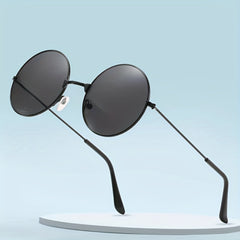 Men's Vintage Round Polarized Sunglasses for Holiday Party
