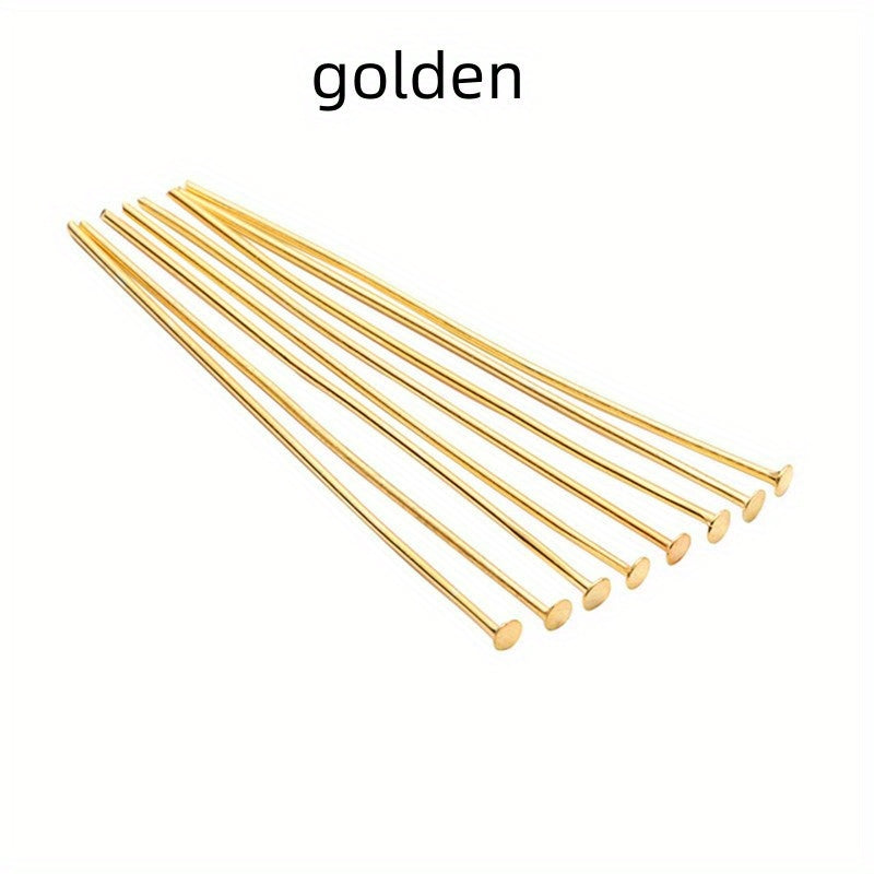 100pcs Silver/Gold/Rhodium Headpins Jewelry Findings DIY Supplies