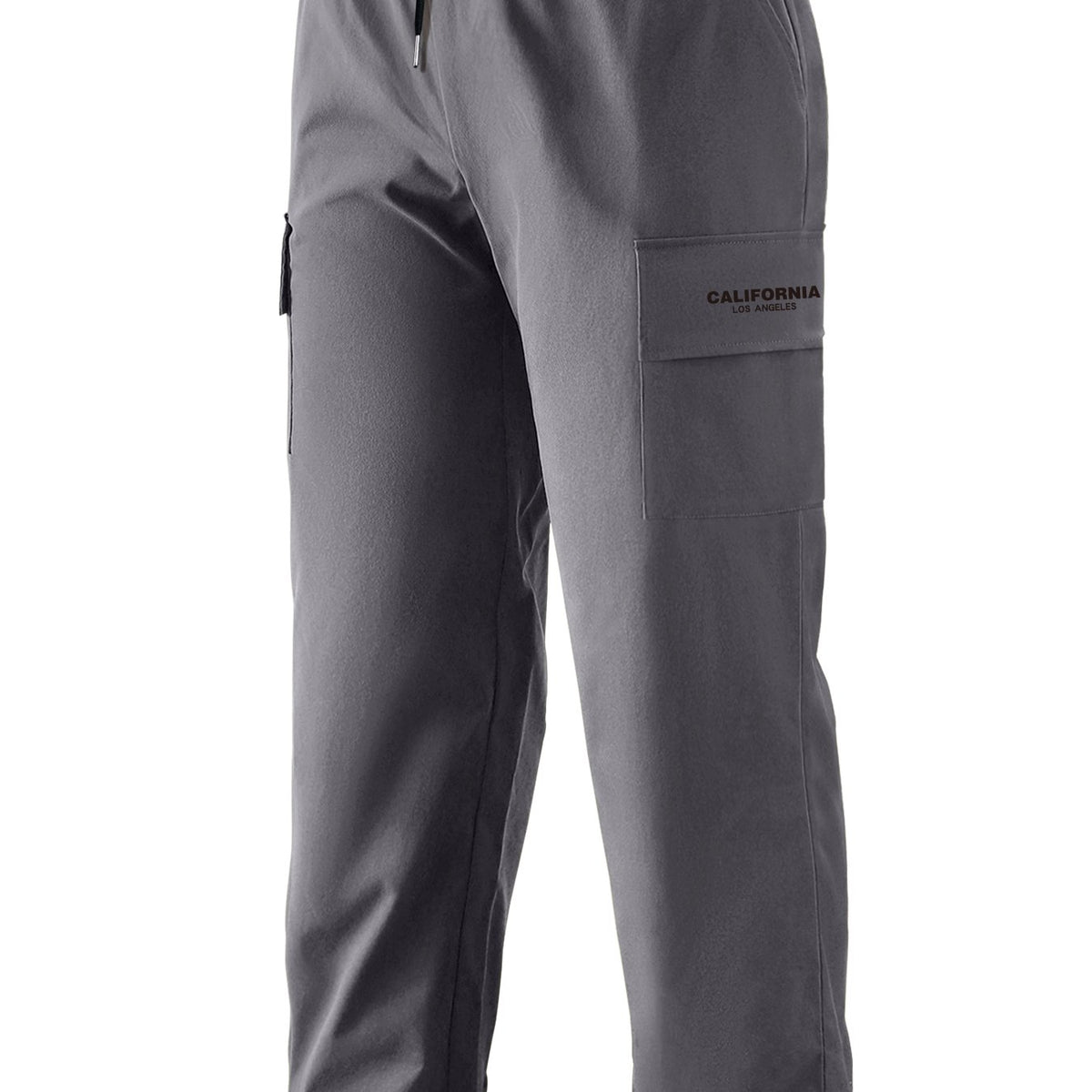California Print Straight Leg Cargo Pants Men's Work Pants
