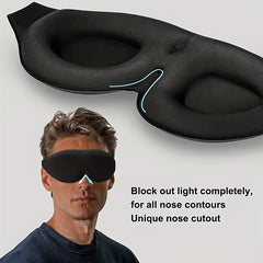 3D Contoured Blackout Eye Mask Adjustable Strap for Sleep Travel Yoga