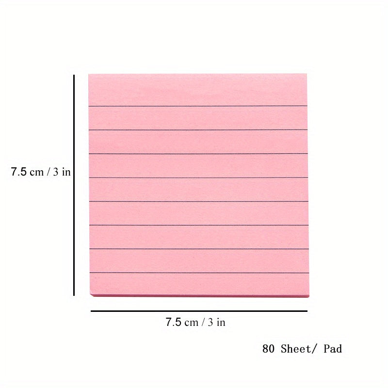 Pastel Sticky Notes 80 Sheets 7.62cmX7 Self Stick Note Pads School Supplies