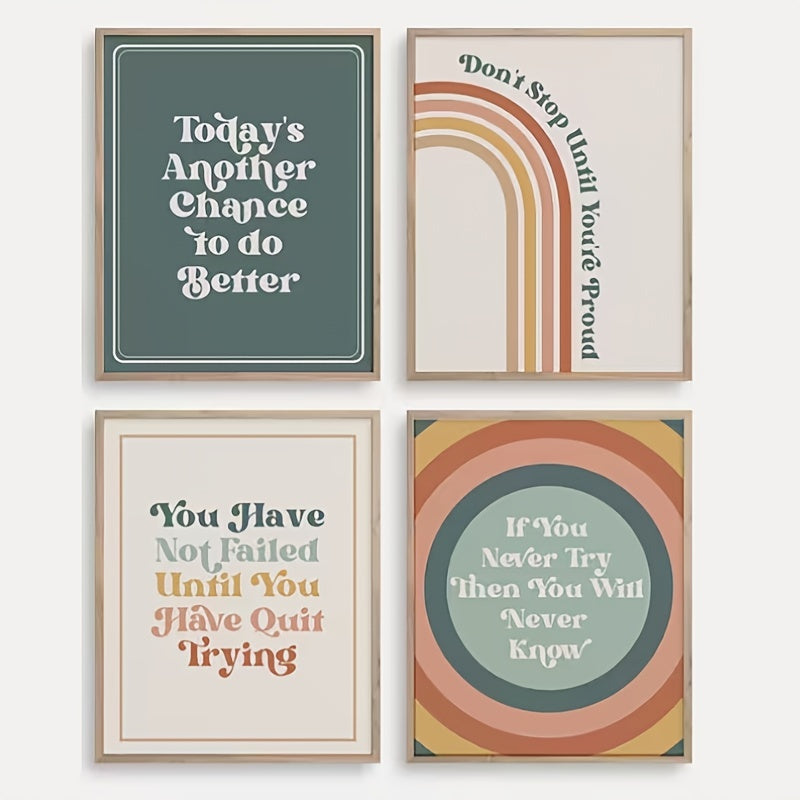 Boho Growth Mindset Classroom Quotes Poster Decor