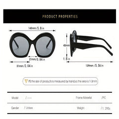 Y2K Round Sunglasses Tinted Lens Photo Booth Props Glasses UV400
