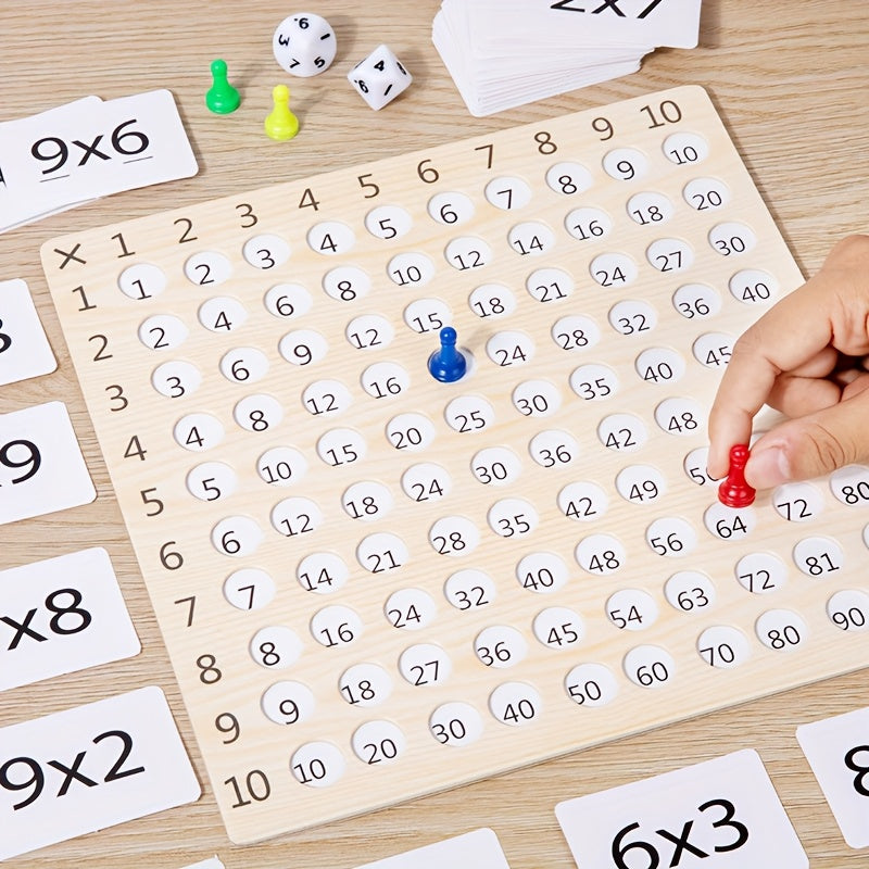 Wooden Math Toys Multiplication Table for Arithmetic Teaching Aids