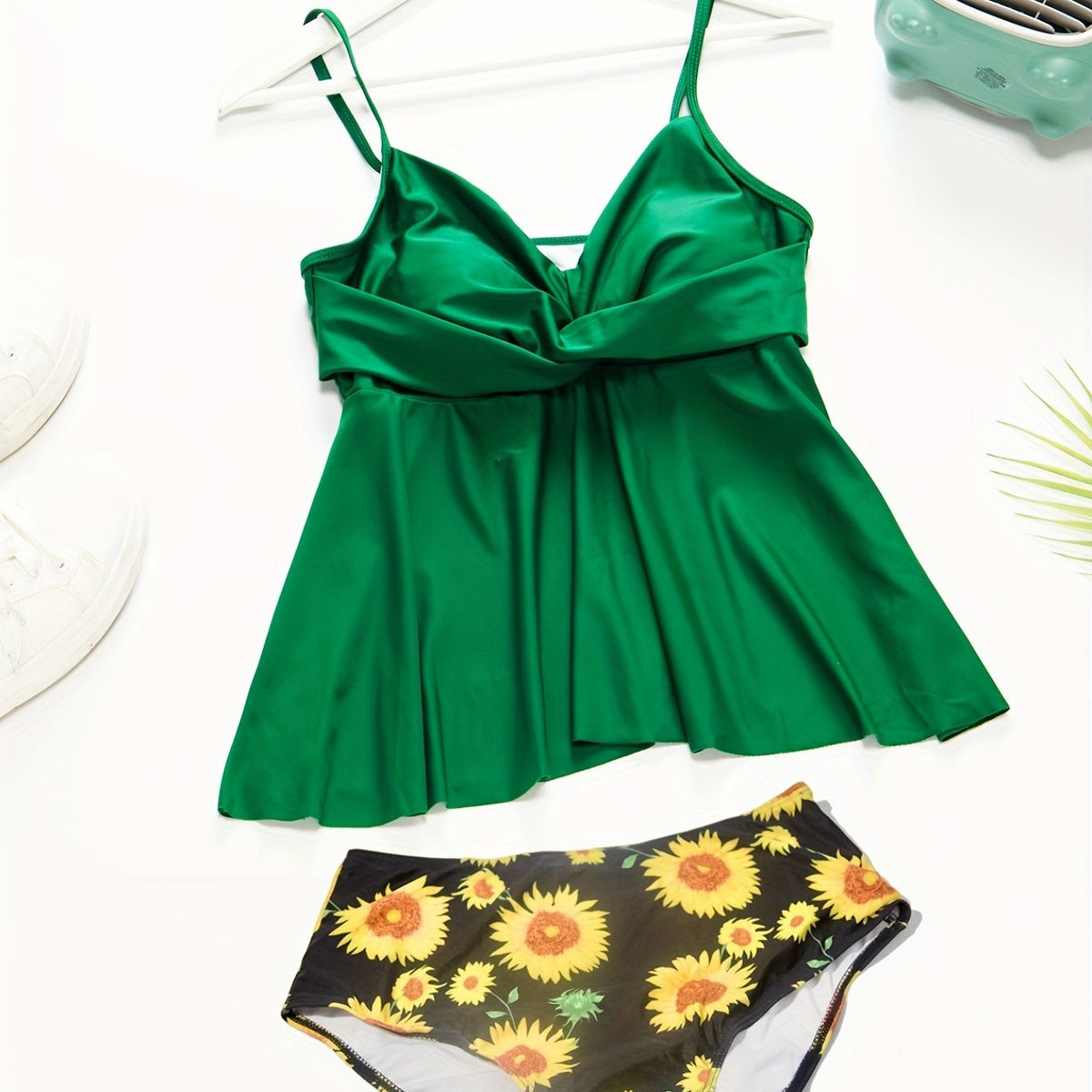  Vacay Swimsuit Set Women's Wrap Top & Sunflower Panty