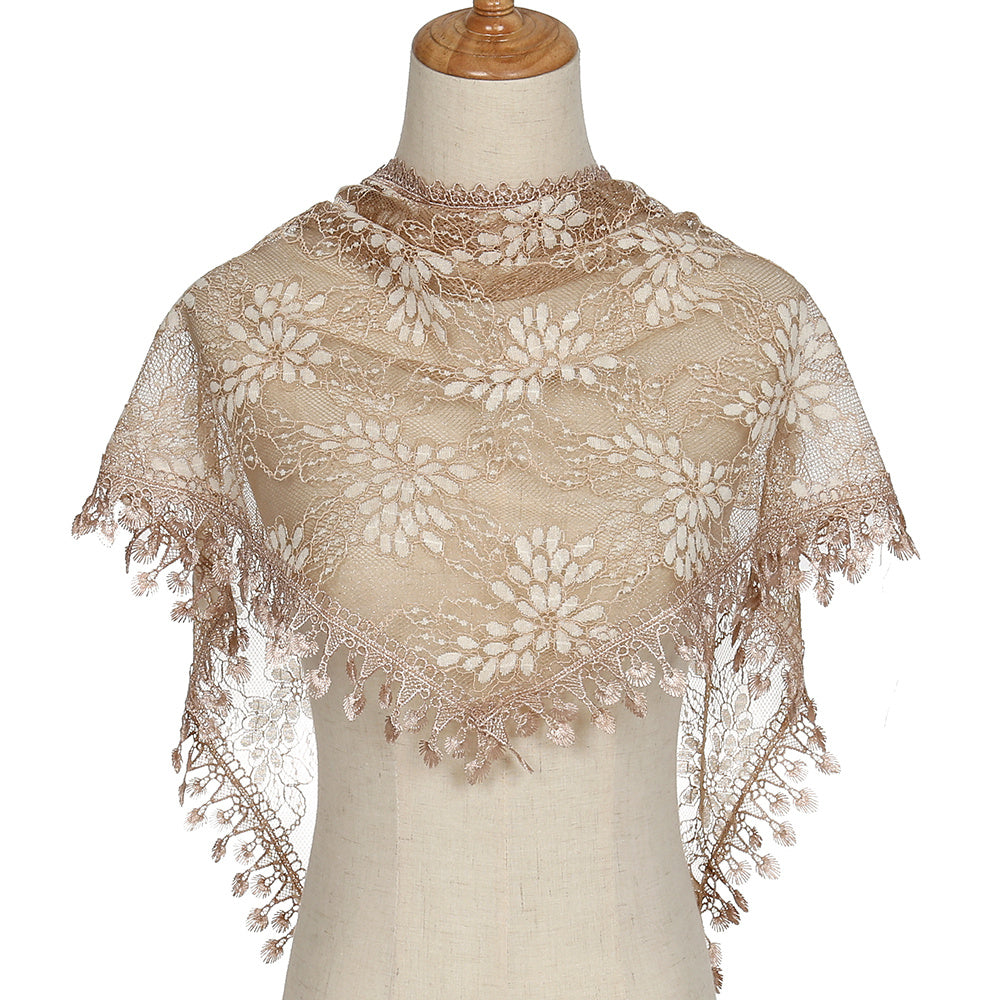 Triangular Lace Veil Prayer Church Veil Women Headcovering Lace Scarf