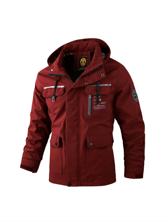 Men's Letter Print Baseball Jacket Outdoor Sports Jacket