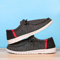 Men's Breathable Canvas Loafer Shoes Non Slip Working Driving Shoes