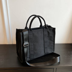 Solid Tote Bag Large Capacity Crossbody Bag Reusable Shopping Bag