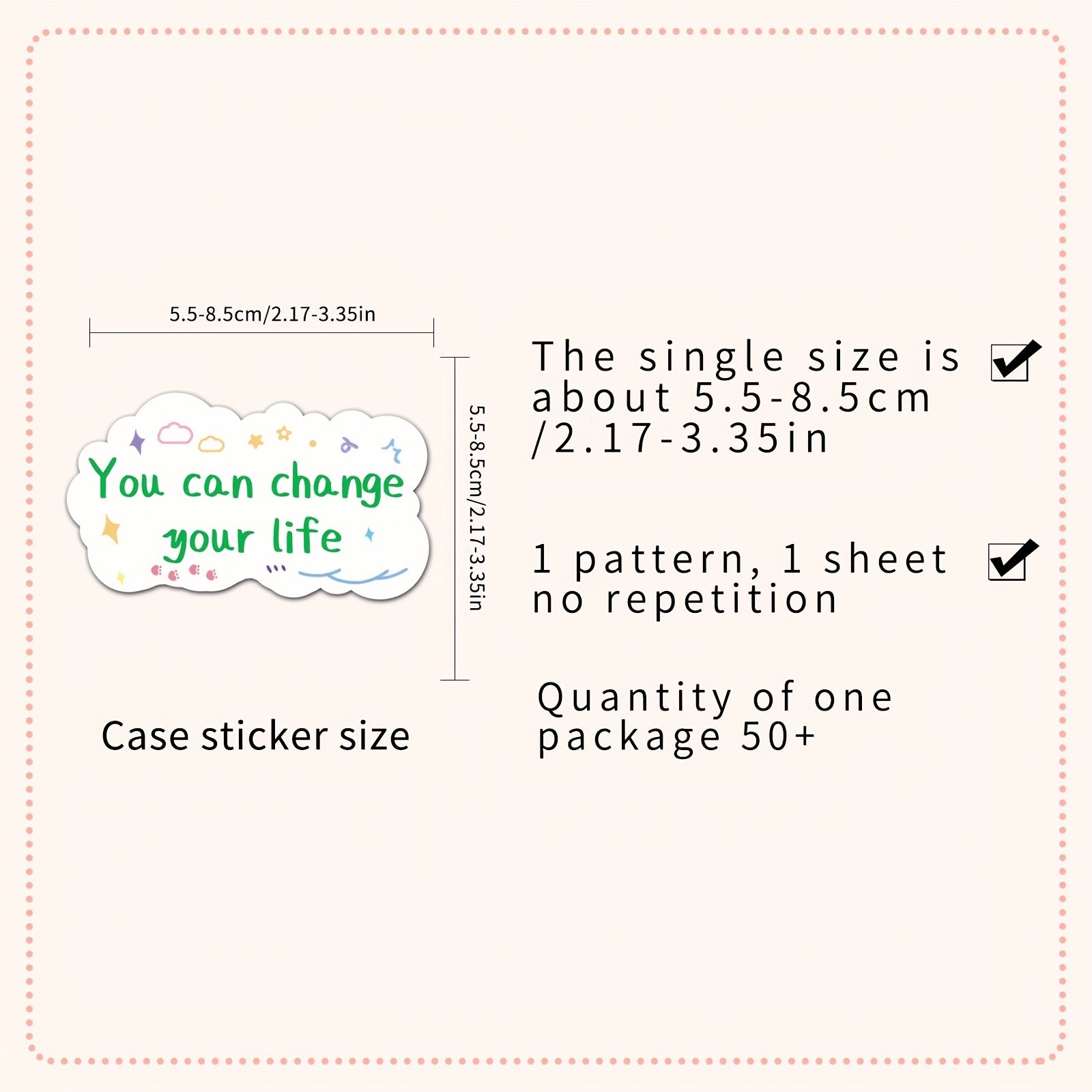 Inspirational Encouragement Stickers for Various Uses - 50pcs