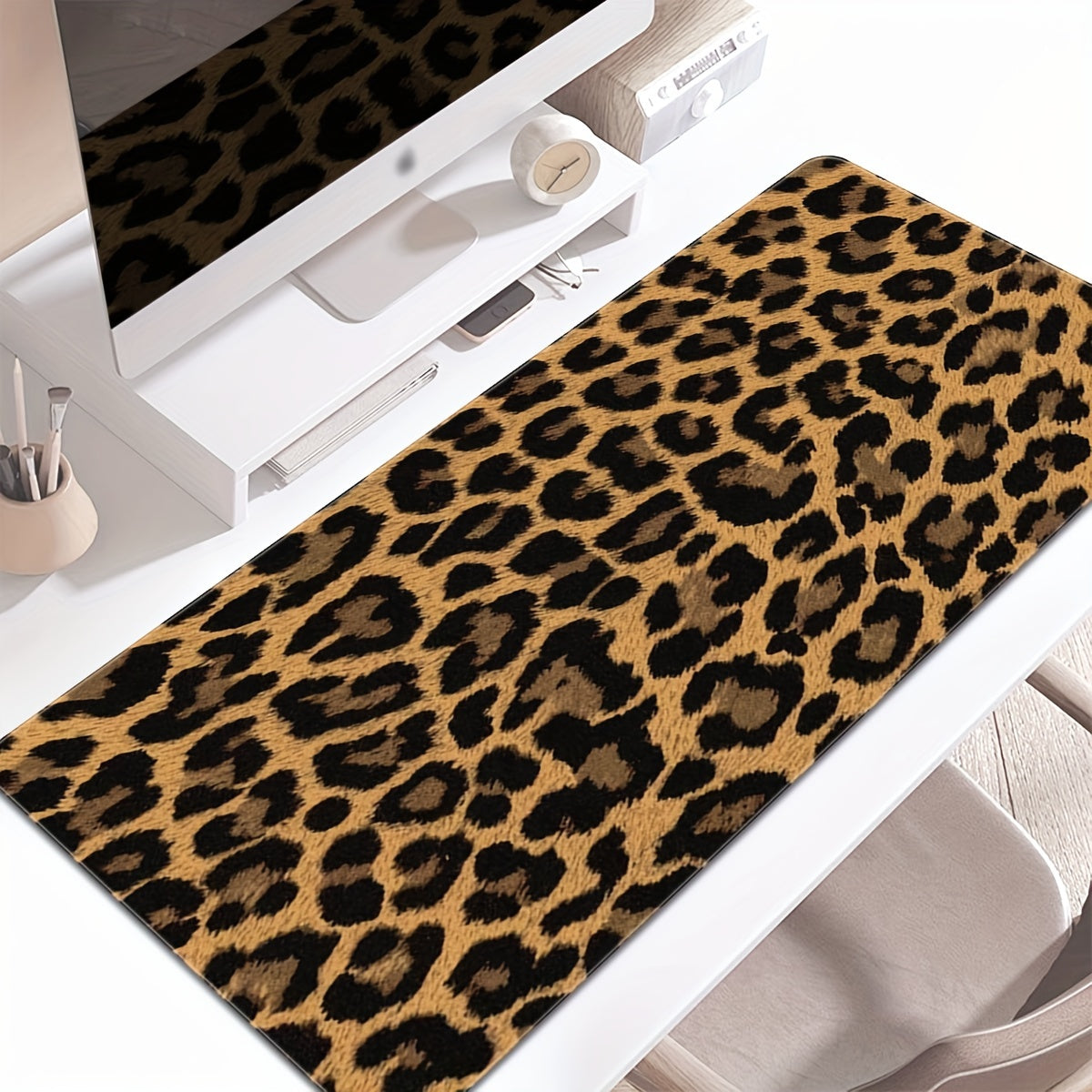 Leopard Print Desk Mat Desk Pad Large Gaming Mouse Pad E Sports Office Keyboard