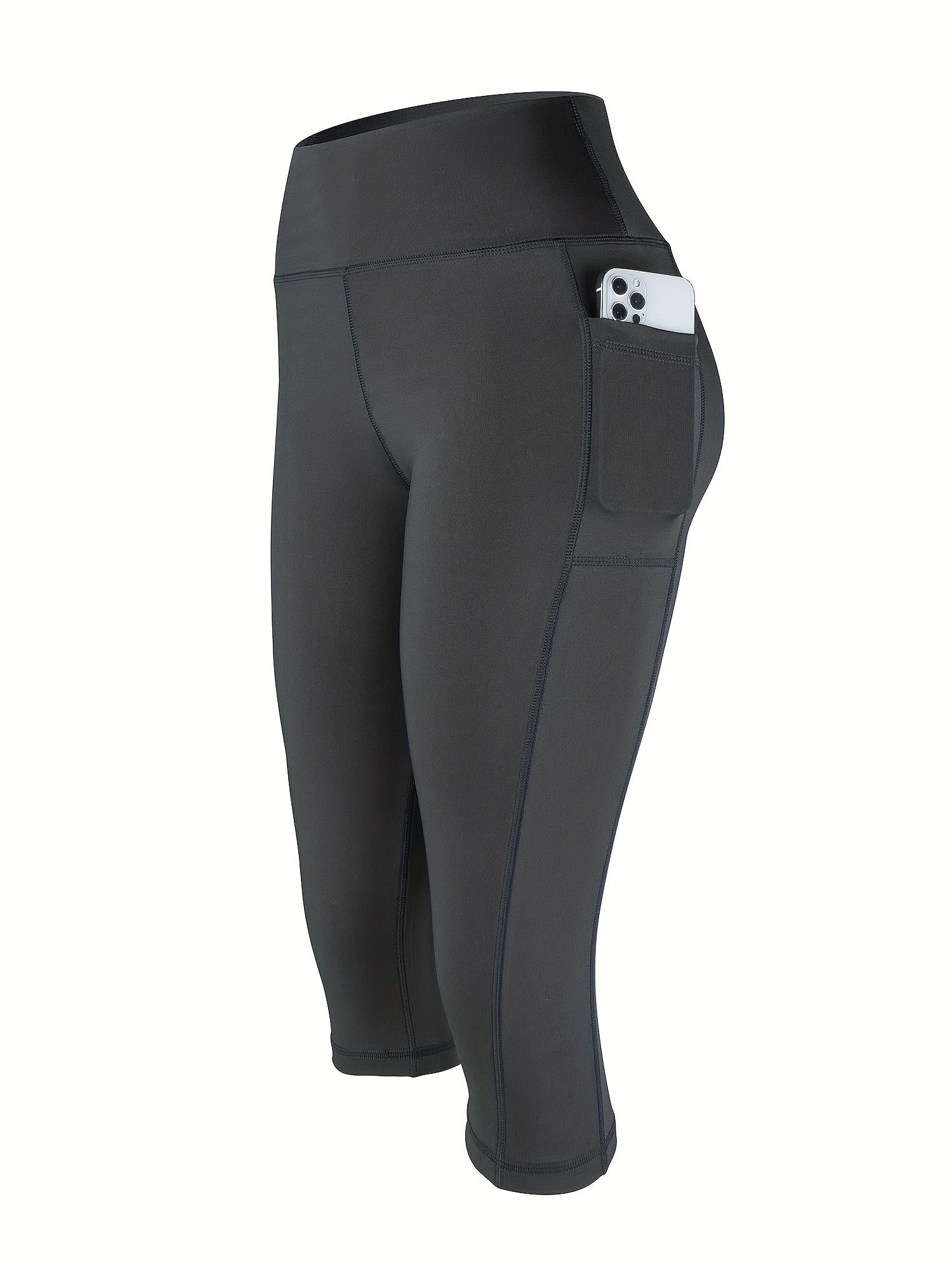 Women's Sports Fitness Yoga Leggings Stitched Cropped Pants