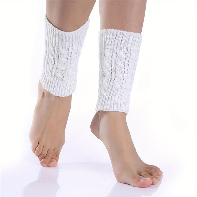 Twist Knit Leg Warmers Short Women's Stockings