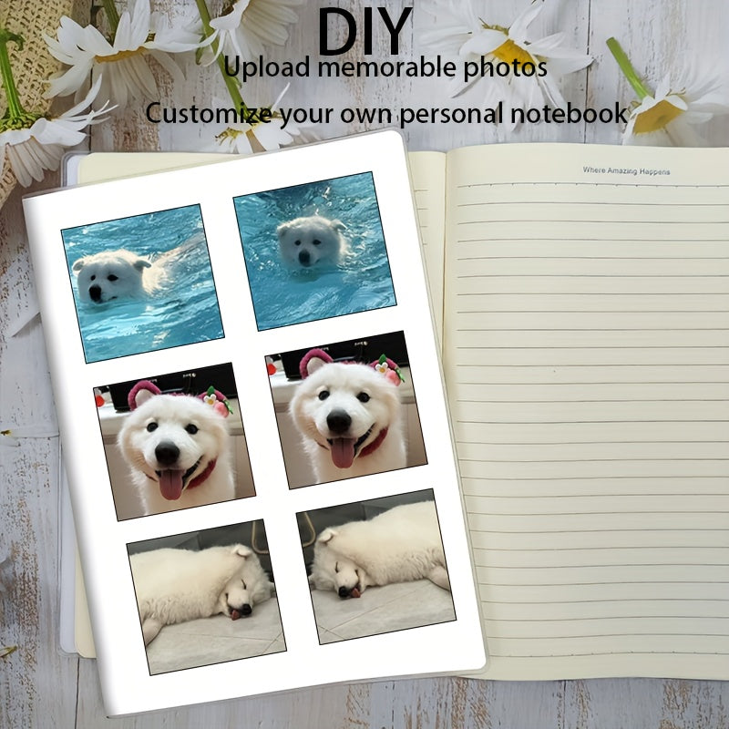 Custom Photo Notebook Personalized Memory Book for Graduation Pet Friends Family